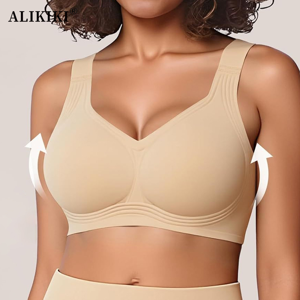 Bralette Wireless Soft - Sujetador Push Up Jelly sin costuras,